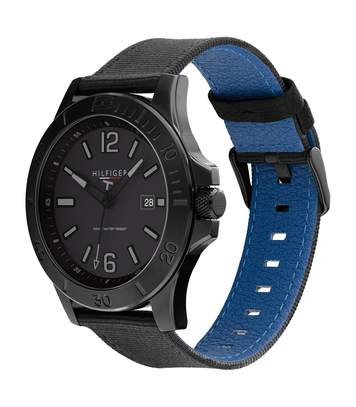 Tommy Hilfiger - Casual - Homme - Bracelet Noir - Cadran Noir - Boitier Noir