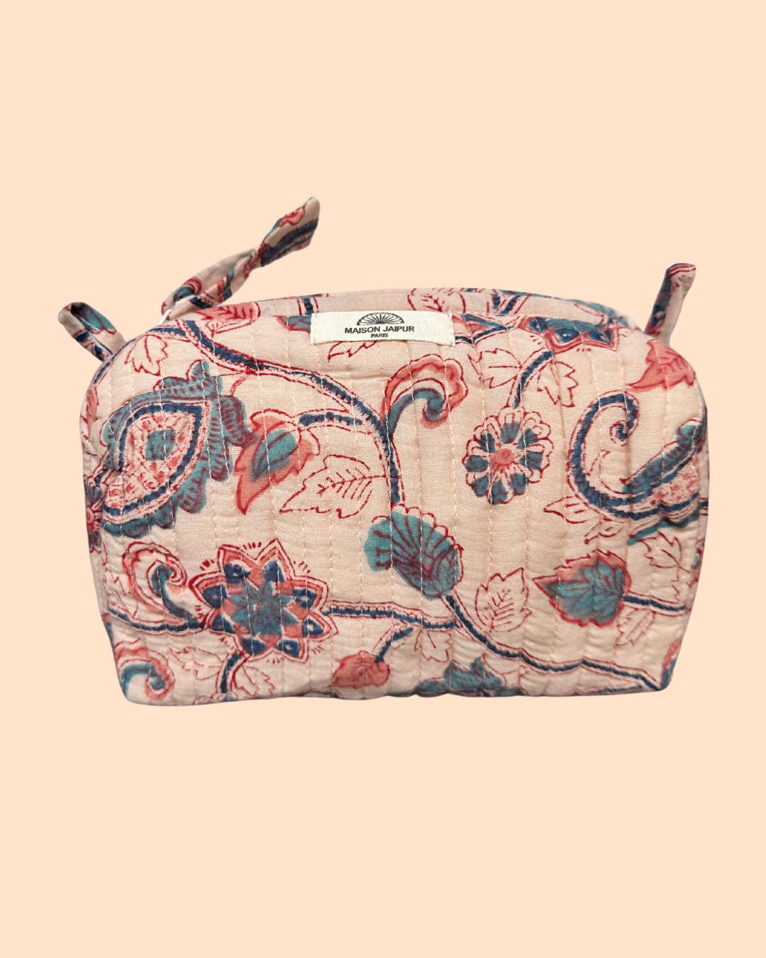 Pouch Delhi S Beige en voile de coton