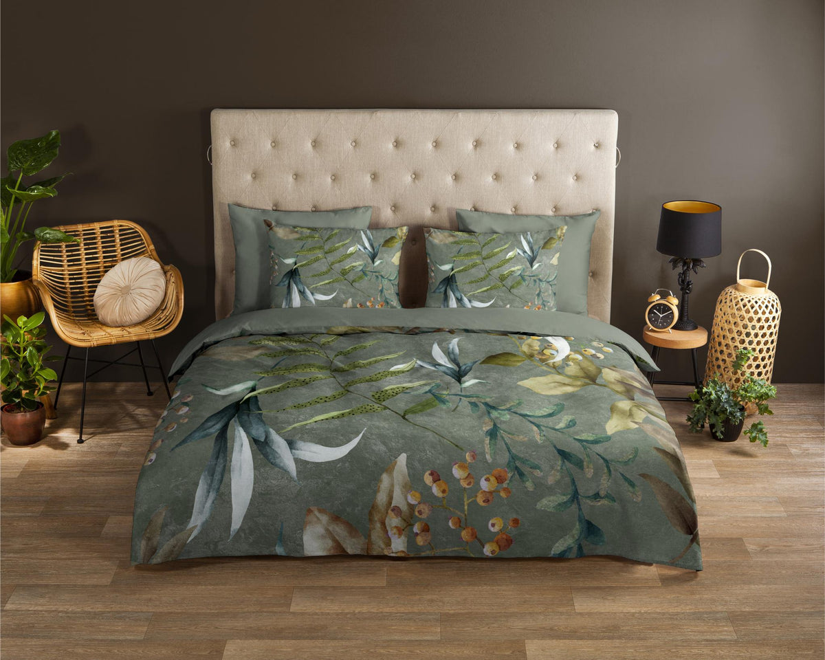 Good Morning - Dekbedovertrek - Janika - Olive Green