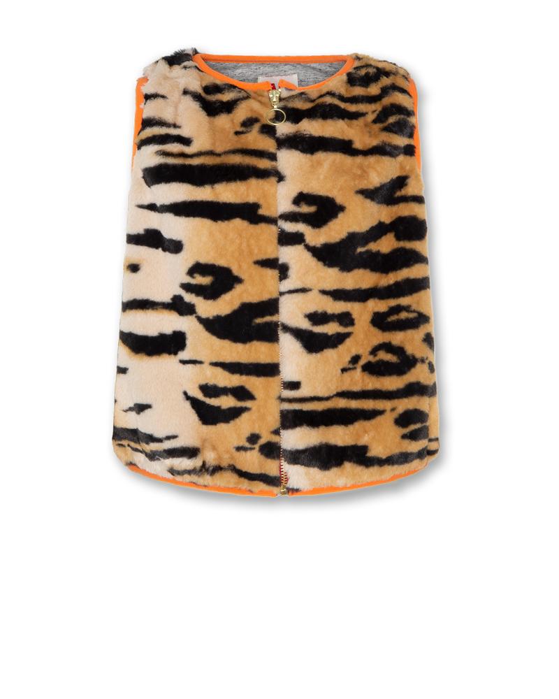 Lex Fur Bodywarmer - Dark Natural