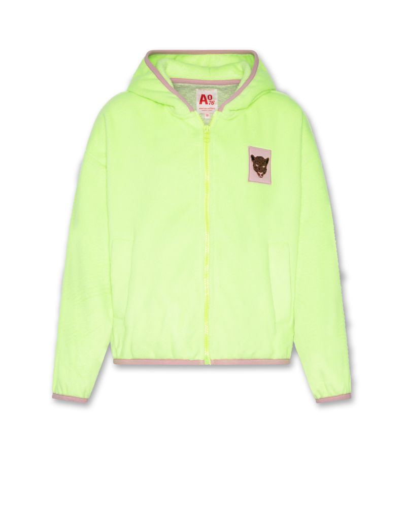 Girls - Sweaters - Viviane Hoody Zip Patch - Heather Grey - W