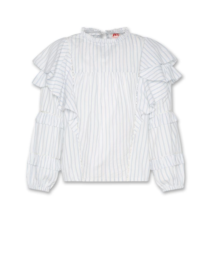 Girls - Shirts - Ally Stripe Shirt - Blue