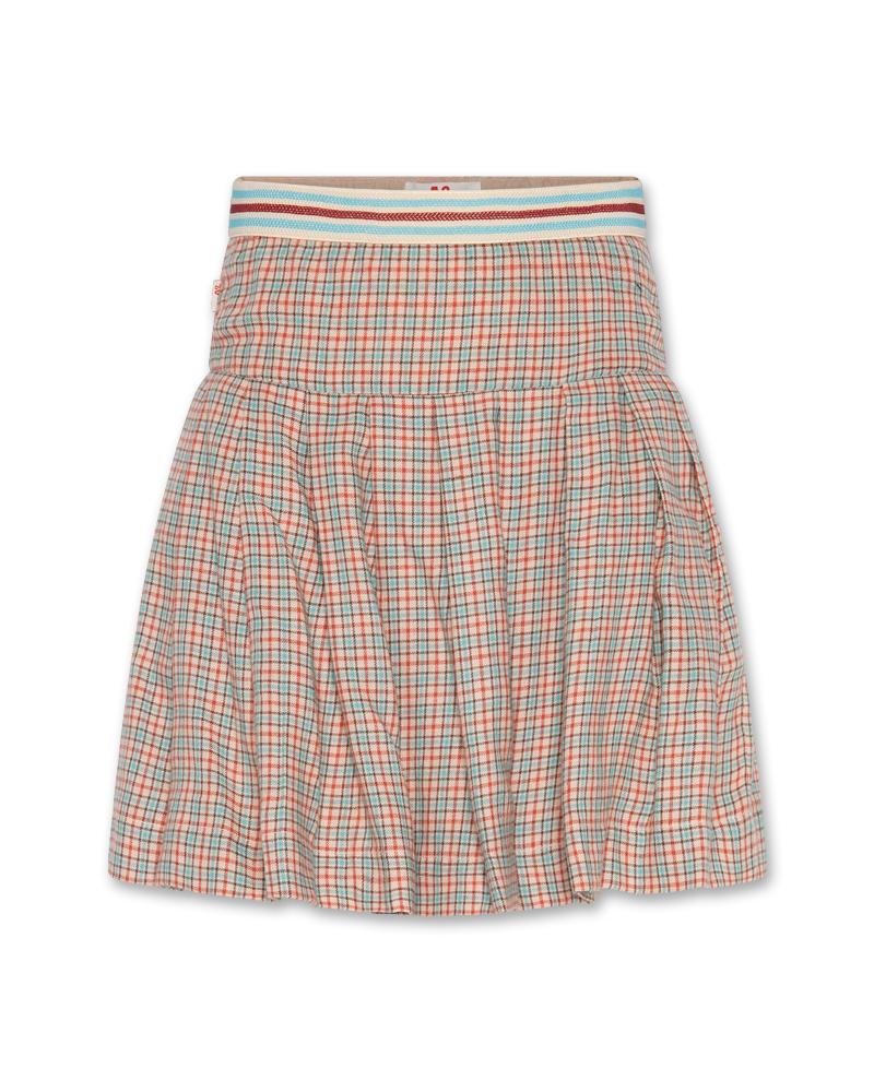 Sada Red Check Skirt - Red