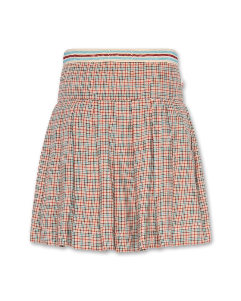 Sada Red Check Skirt - Red