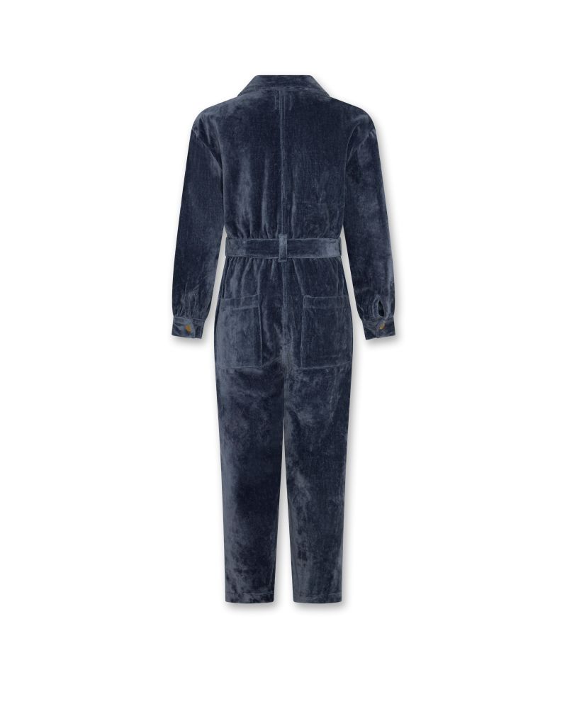 Girls - Pants - Riley Velvet Overall - Denim Blue - W