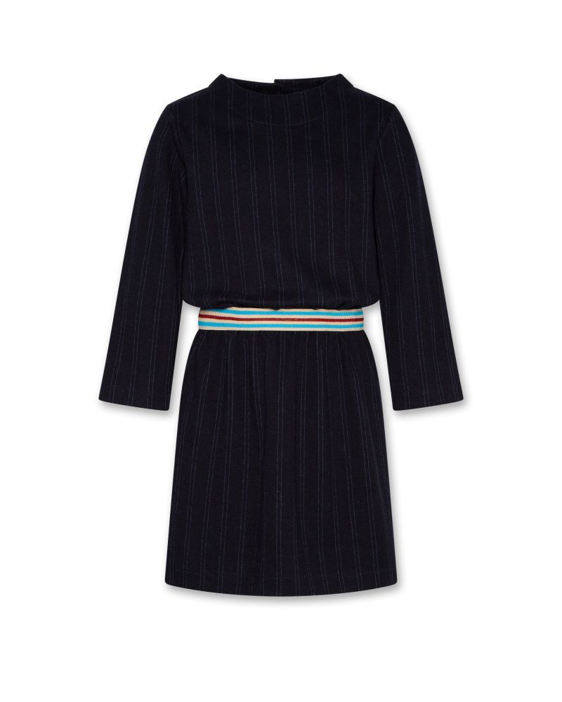 Girls - Dresses - Freya Stripe Dress - Navy