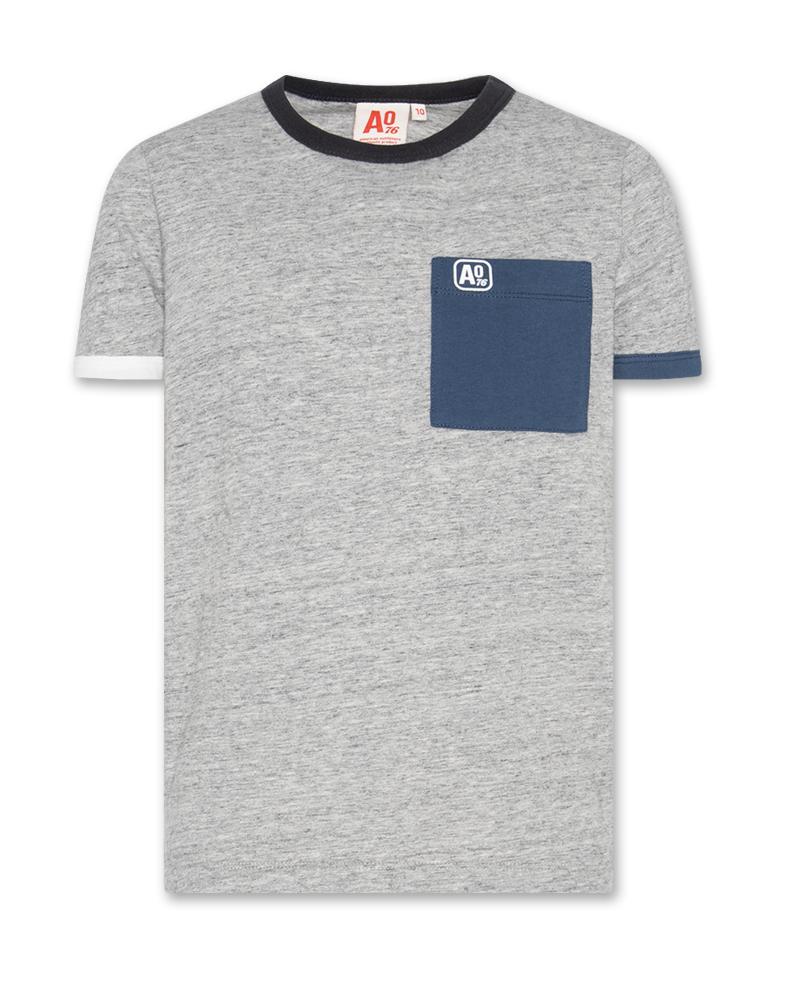 Luke S/S T-Shirt Colorblock - Oxford