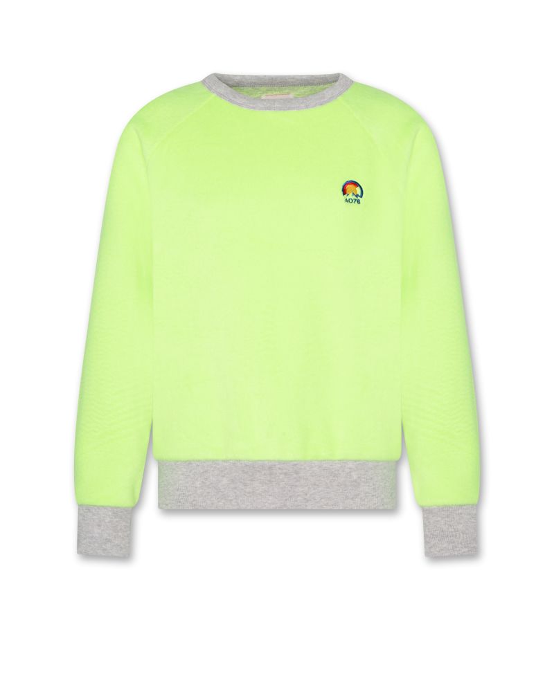 Boys - Sweaters - Luis Raglan C-Neck Rainbow - Heather Grey - W