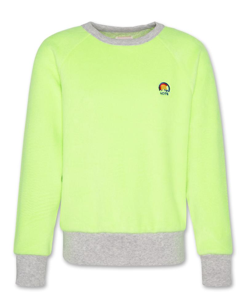 Boys - Sweaters - Luis Raglan C-Neck Rainbow - Heather Grey - W