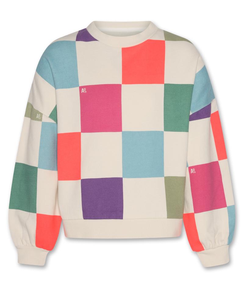 Violeta Sweater Big Check - Natural