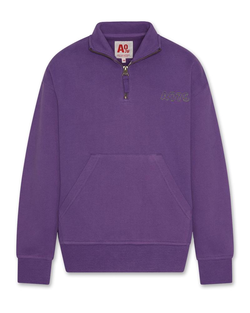 Leo Mock Neck Sweater - Purple