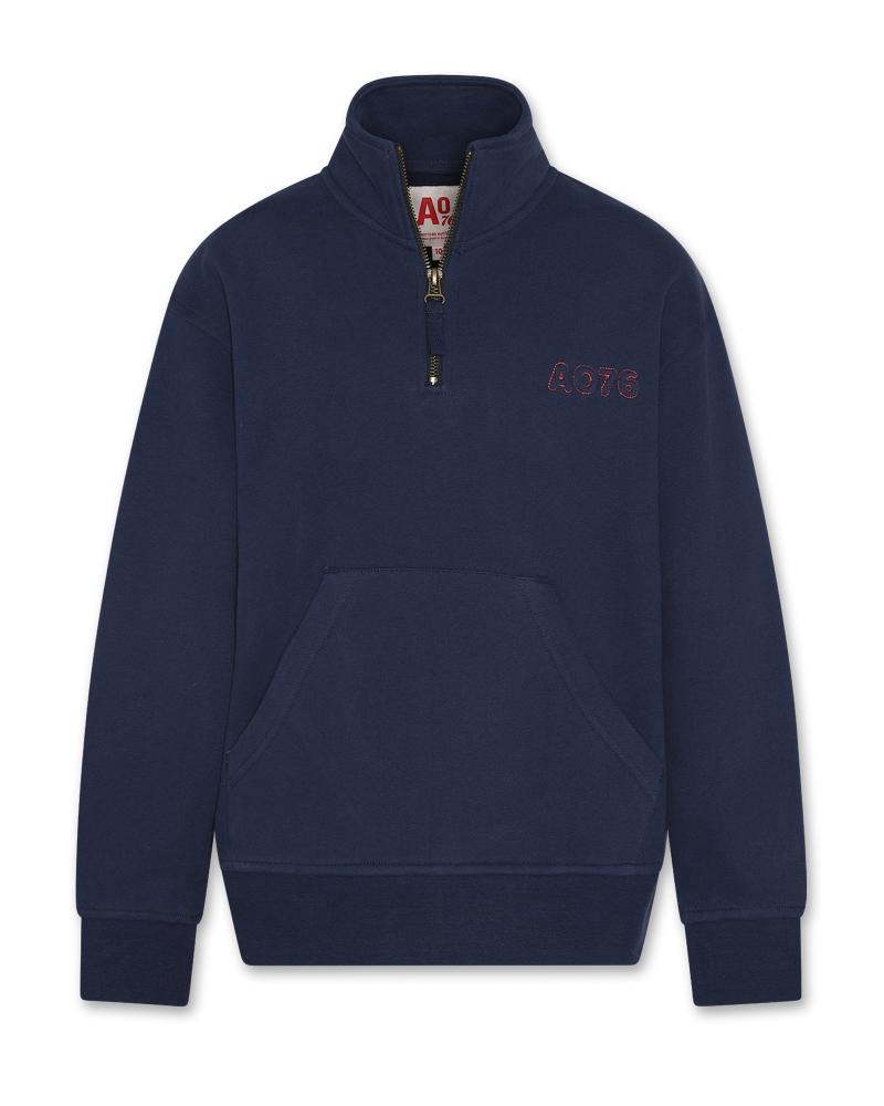 Leo Mock Neck Sweater - Indigo