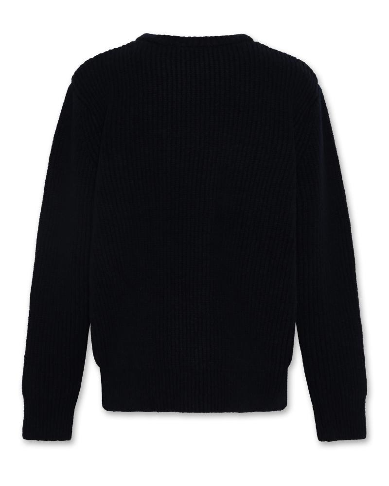 Damon C-Neck Waffle Knit - Navy