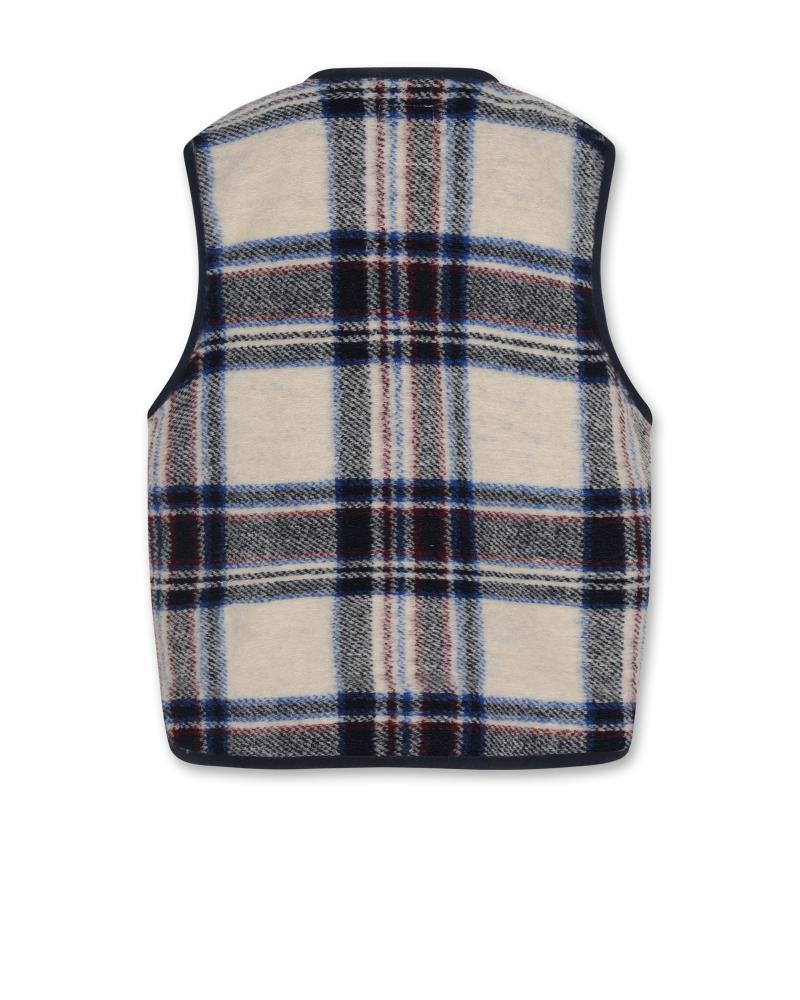 Mason Check Bodywarmer - Blue