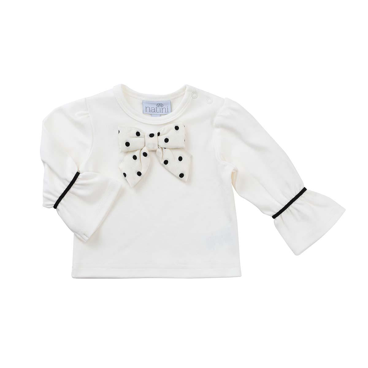 T-Shirt Bow Dots - Blanc Cassé