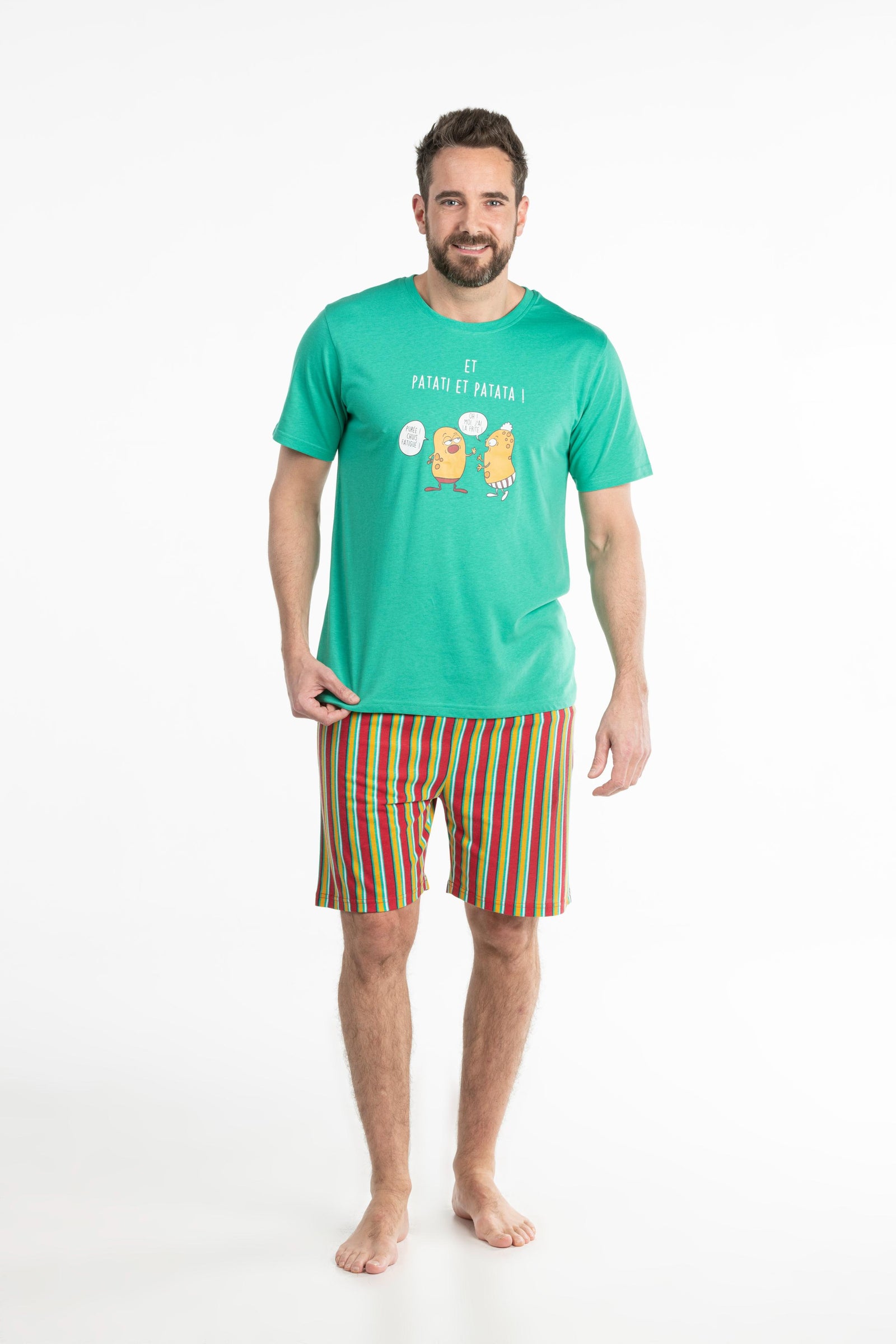 Short Pyjama - Homme - Vert Moyen