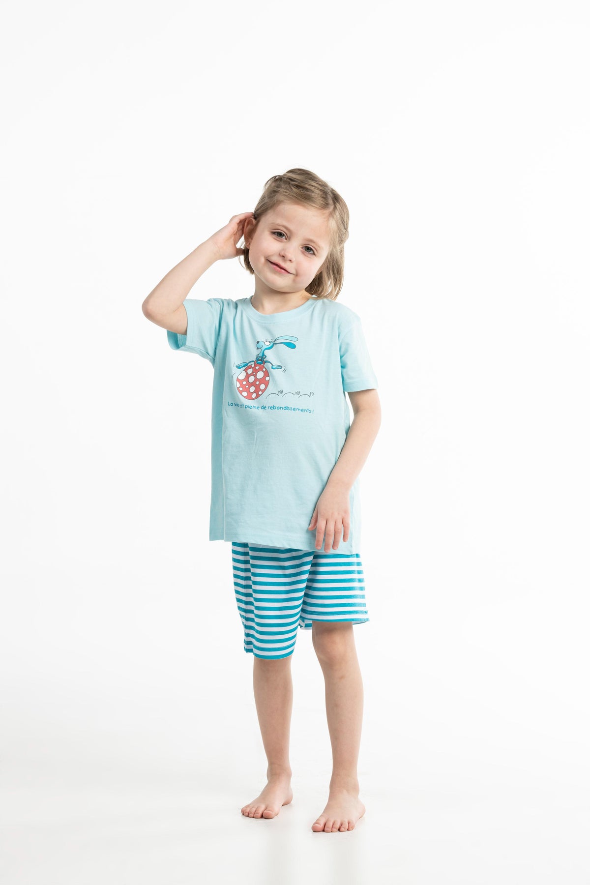 Pyjamashort - Kid - Helder Blauw Water