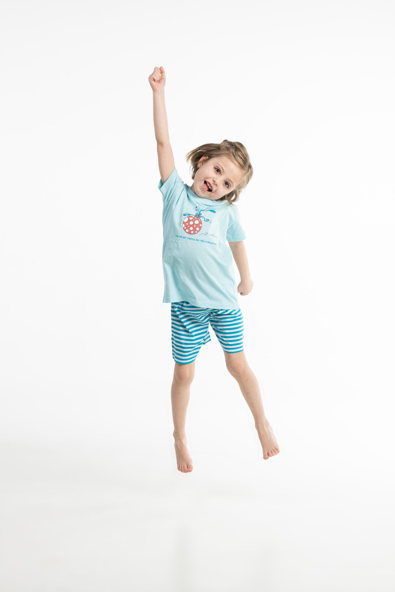 Pyjamashort - Kid - Helder Blauw Water