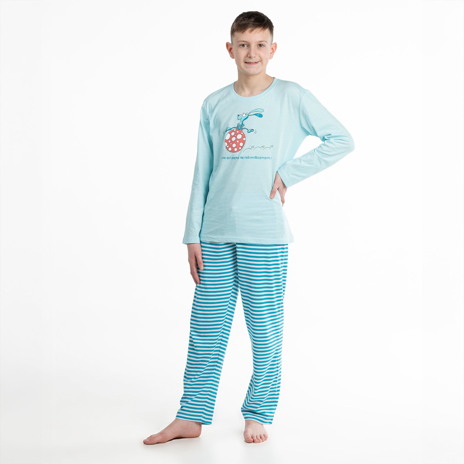 Lange Pyjama - Gemengd Kid - Bleu Eau Claire