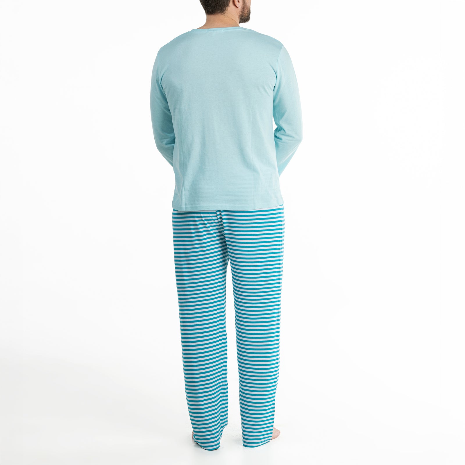 Lange Pyjama - Man - Bleu Eau Claire