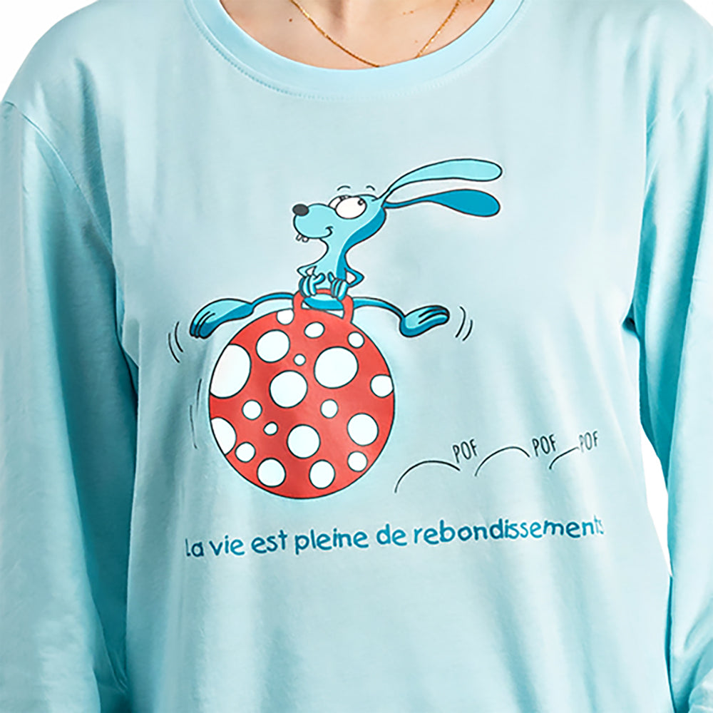 Lange Pyjama - Vrouwen - Bleu Eau Claire