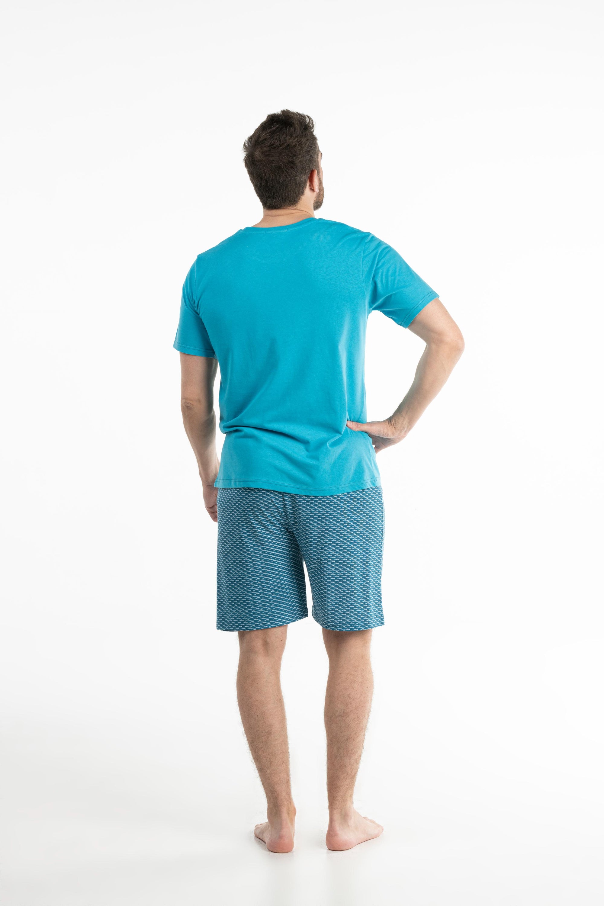 Pyjamashort - Man - Horizon Blauw