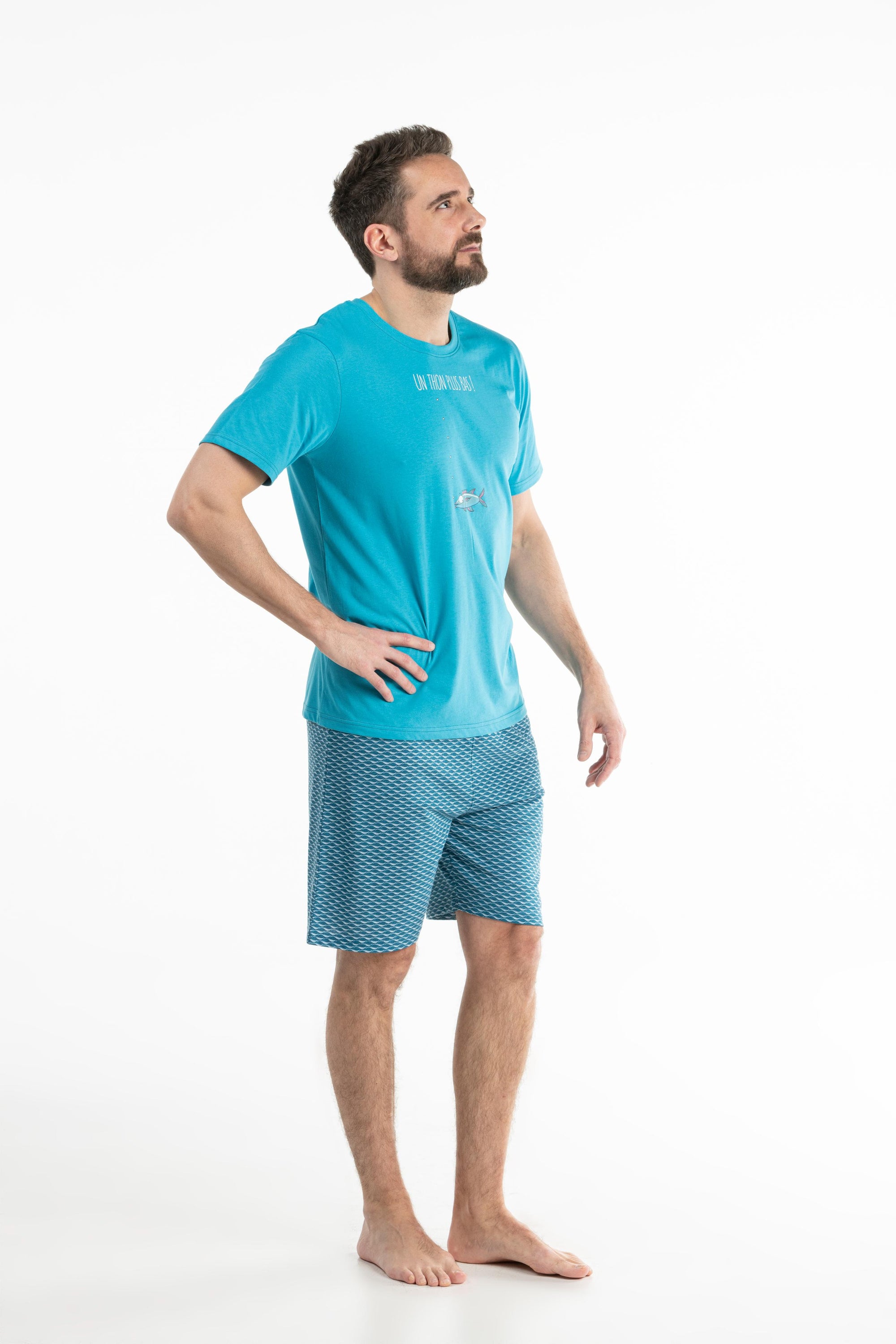 Pyjamashort - Man - Horizon Blauw