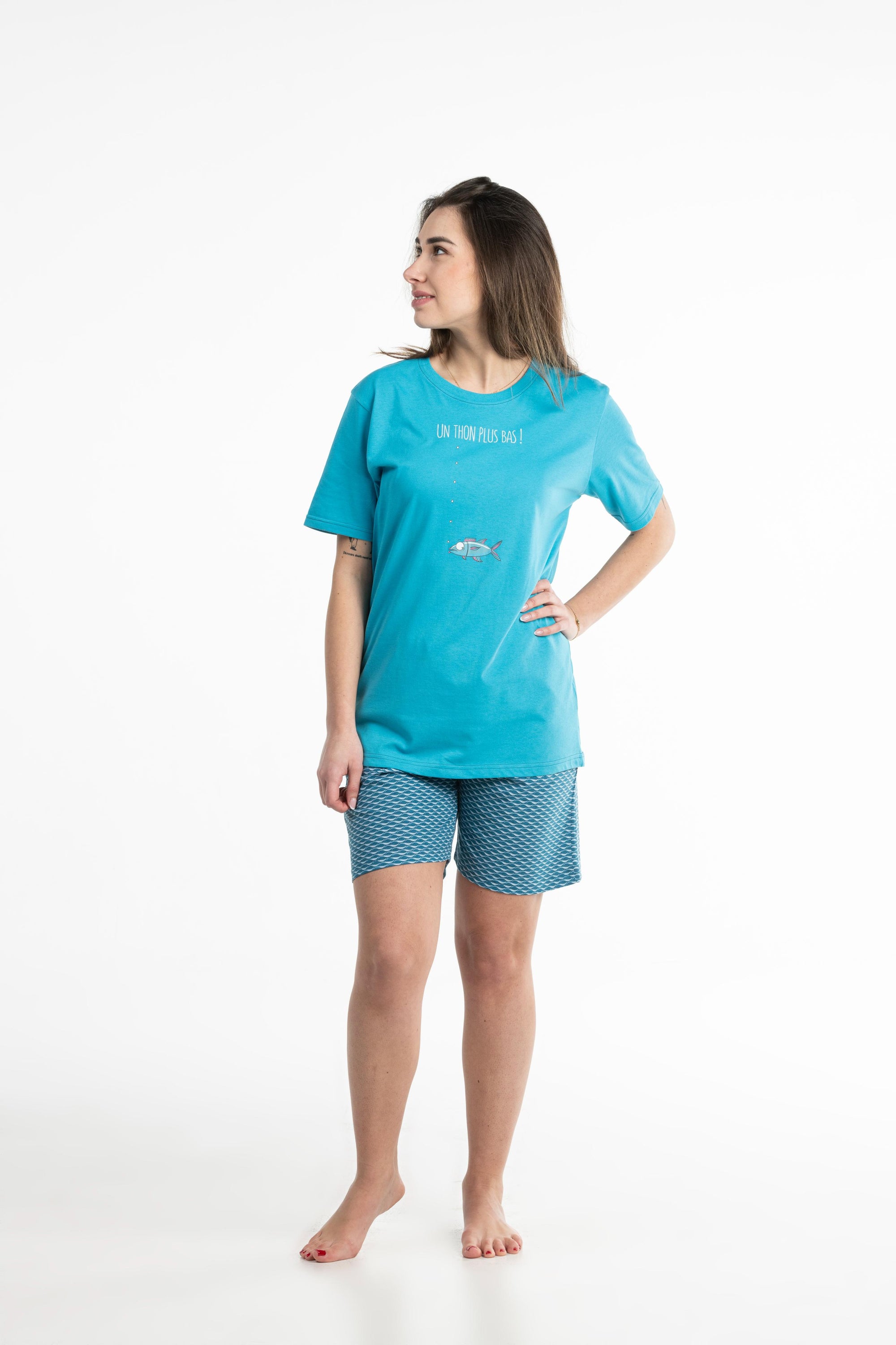 Pyjamashort - Vrouw - Horizon Blauw