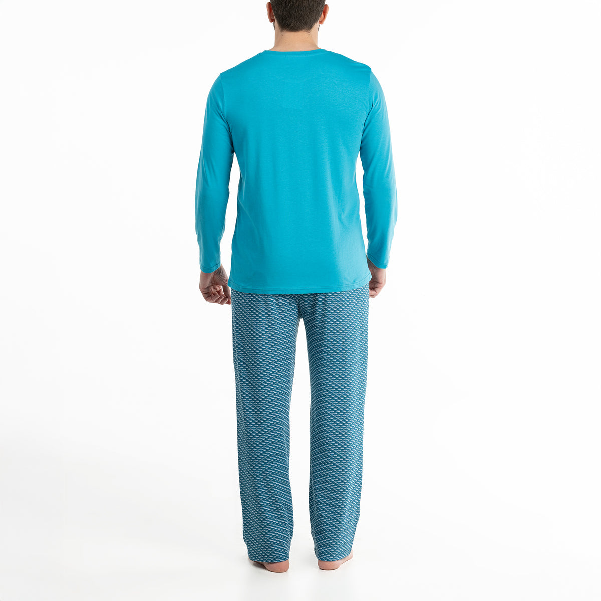 Pyjama long - Homme - Bleu Horizon