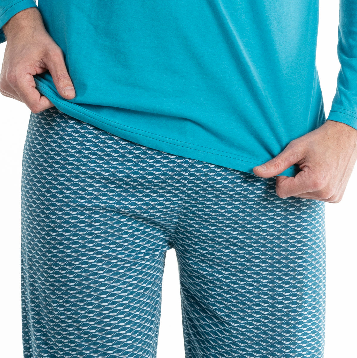 Pyjama long - Homme - Bleu Horizon