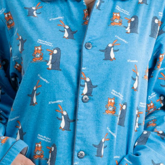 Lange Pyjama - Vrouwen - Bleu