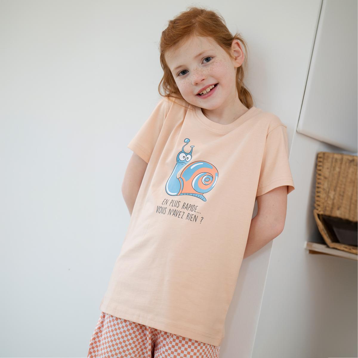 Pyjama Short - Gemengd Kid - Peche