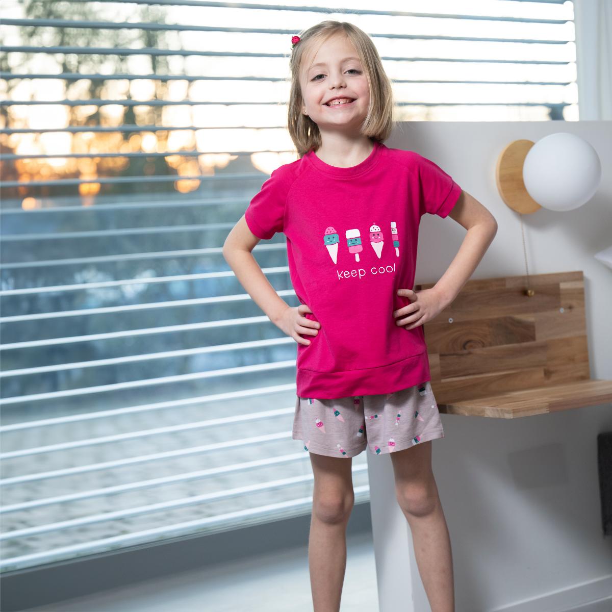Pyjama Short - Meisje - Rose Fushia