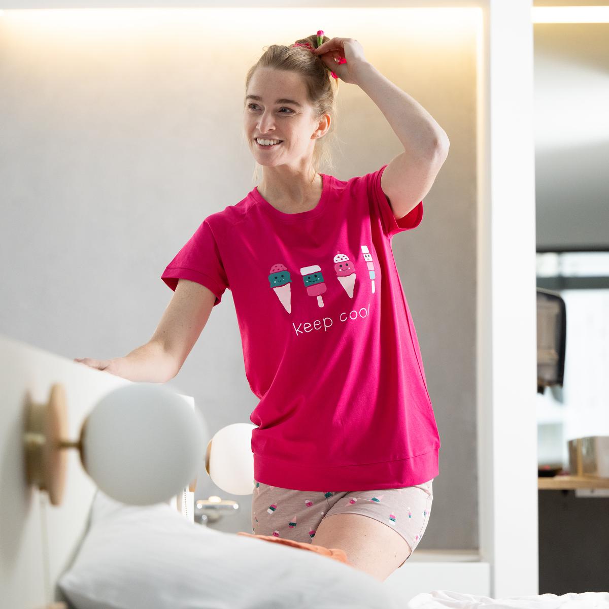 Pyjama Short - Vrouwen - Rose Fushia
