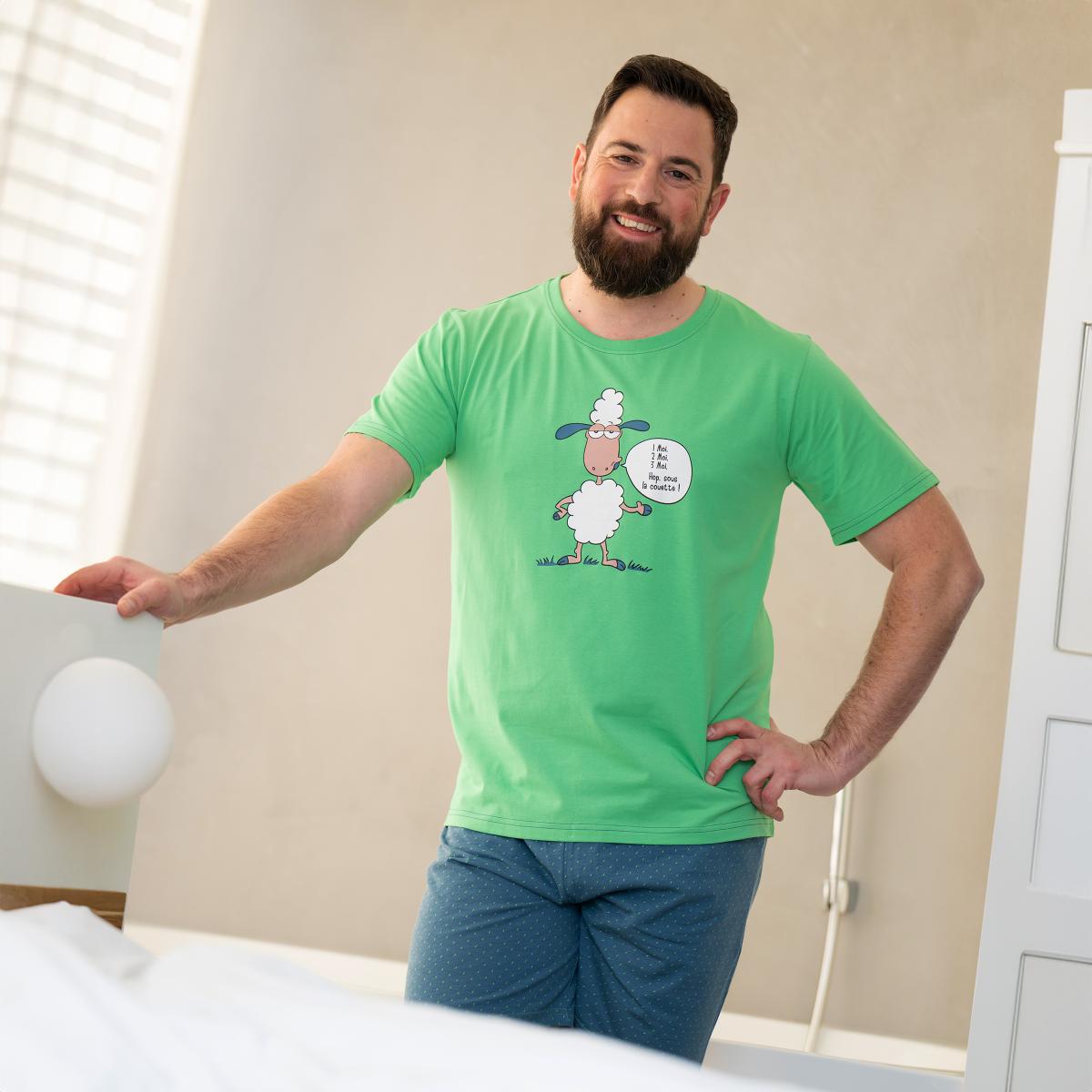 Pyjama Short - Man - Vert