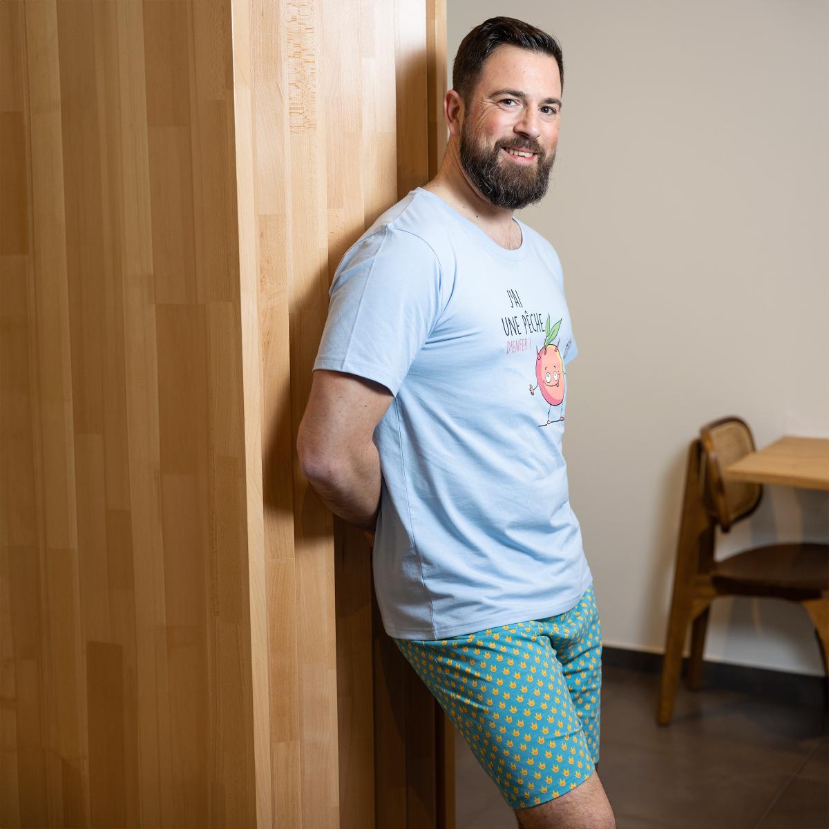 Pyjama Short - Man - Bleu Clair