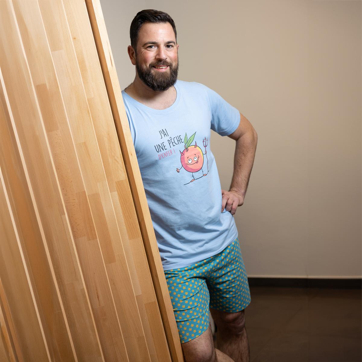 Pyjama Short - Man - Bleu Clair