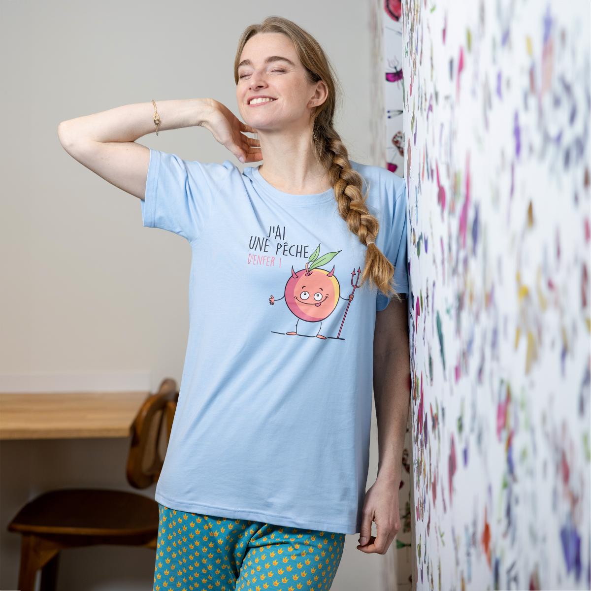 Short pyjama - Femme - Bleu clair