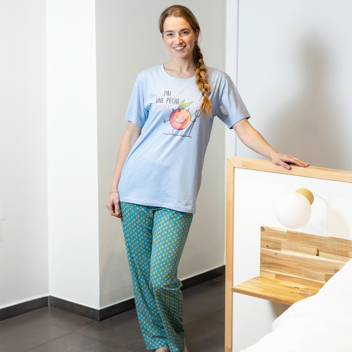 Lange Pyjama - Vrouwen - Bleu Clair