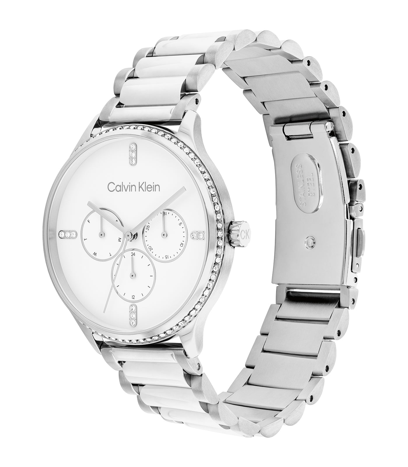 Calvin Klein - Timeless - Unisex - Armband Staal - Stalen Kast - Zilver Wijzerplaat