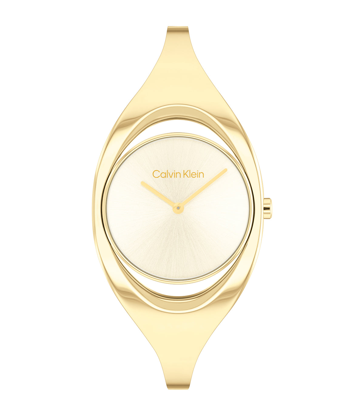Calvin Klein - Sculptural - Vrouwen - Geelgouden Armband - Geelgouden Kast - Gouden Wijzerplaat