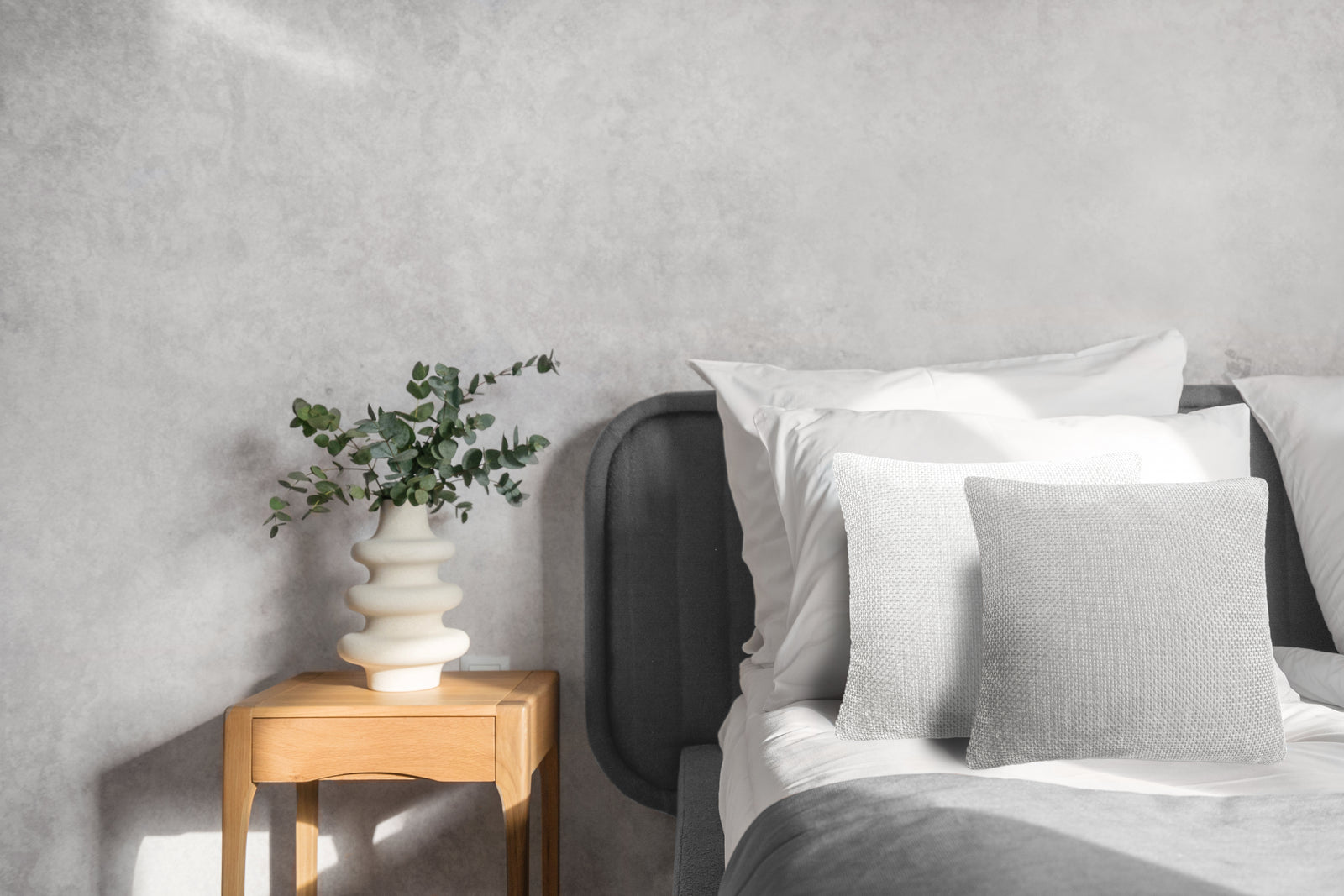 Heckettlane - Sierkussen - Velours Panama - Cloud Grey