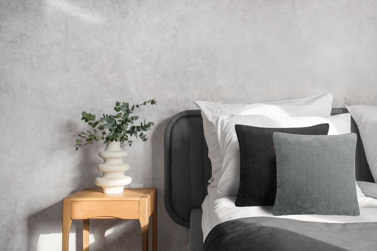 Heckettlane - Coussin Décoratif - Velours Panama - Classic Anthracite