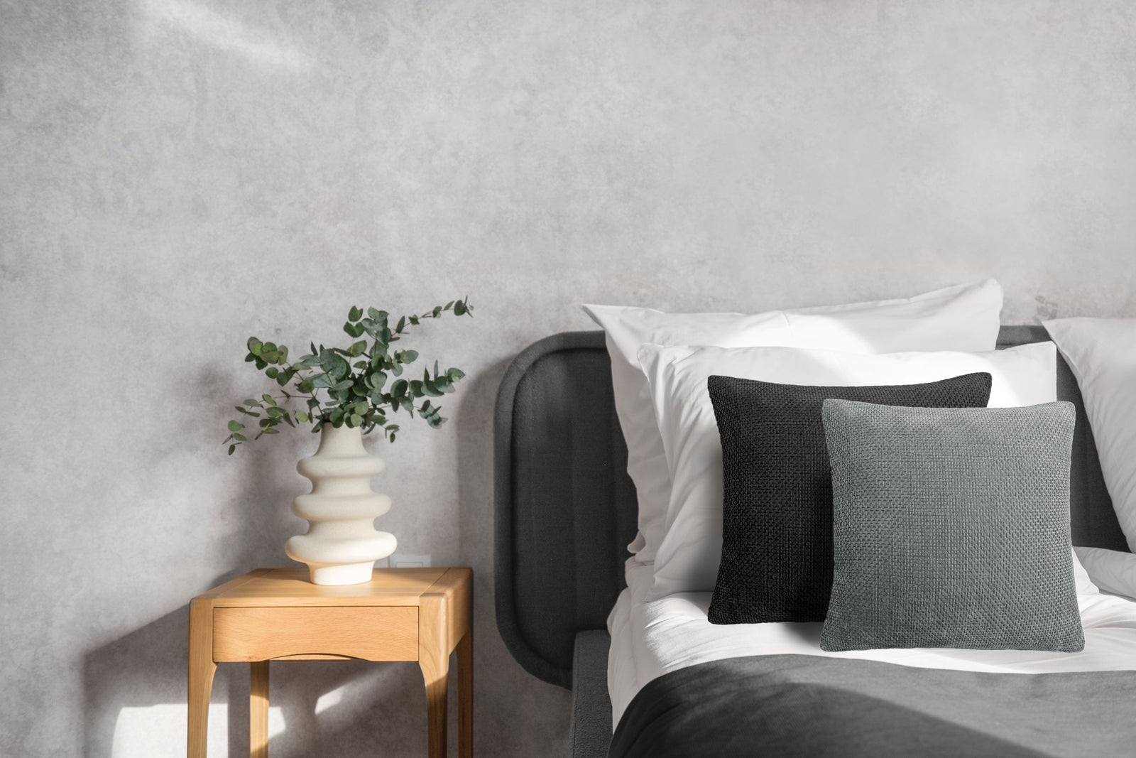 Heckettlane - Coussin Décoratif - Velours Panama - Classic Anthracite