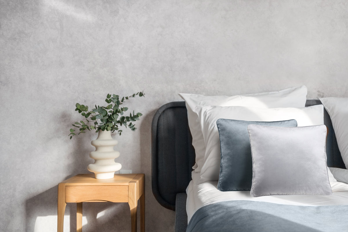 Heckettlane - Coussin Décoratif - Velours Original - Cloud Grey