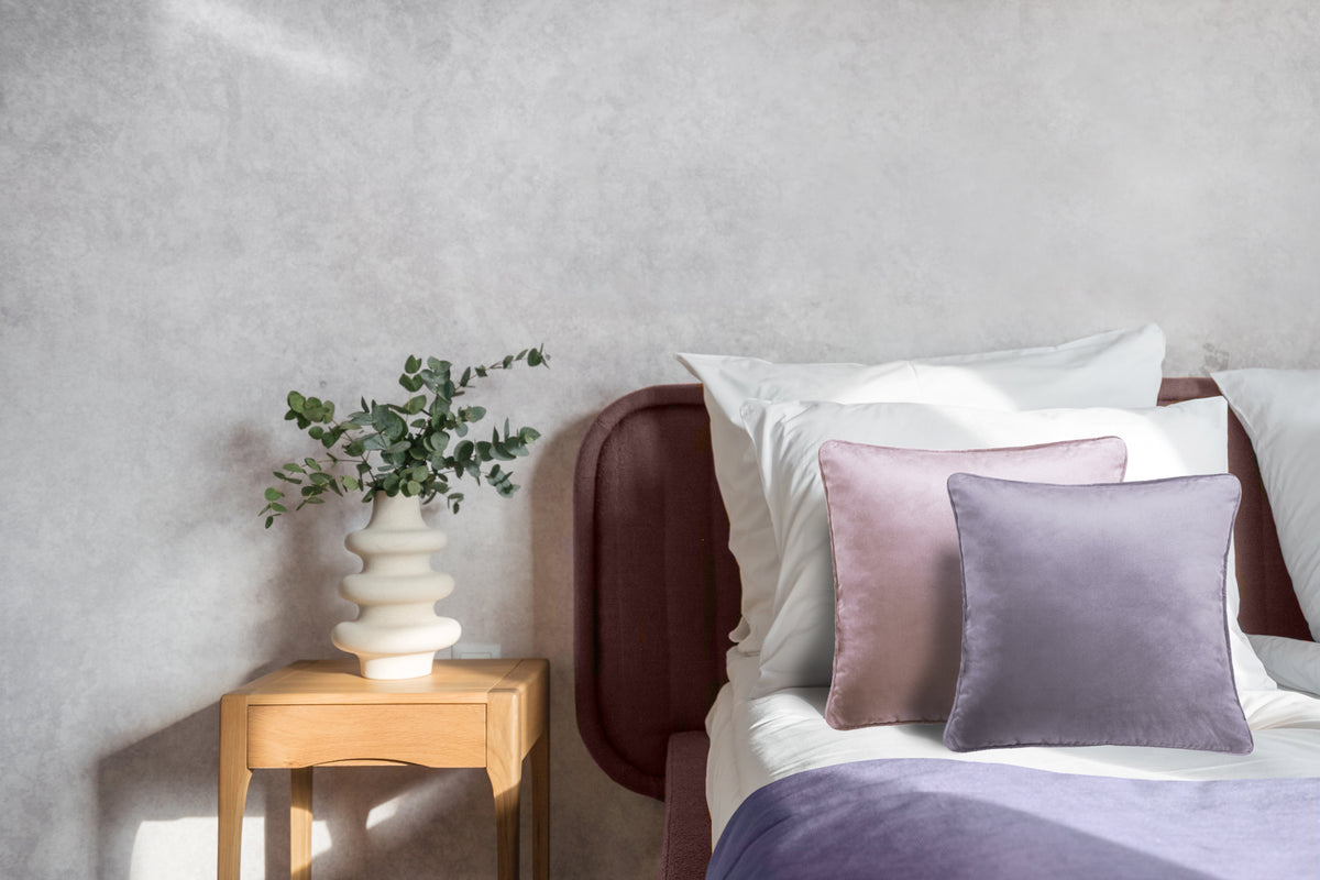 Heckettlane - Coussin Décoratif - Velours Original - Blue Lilac