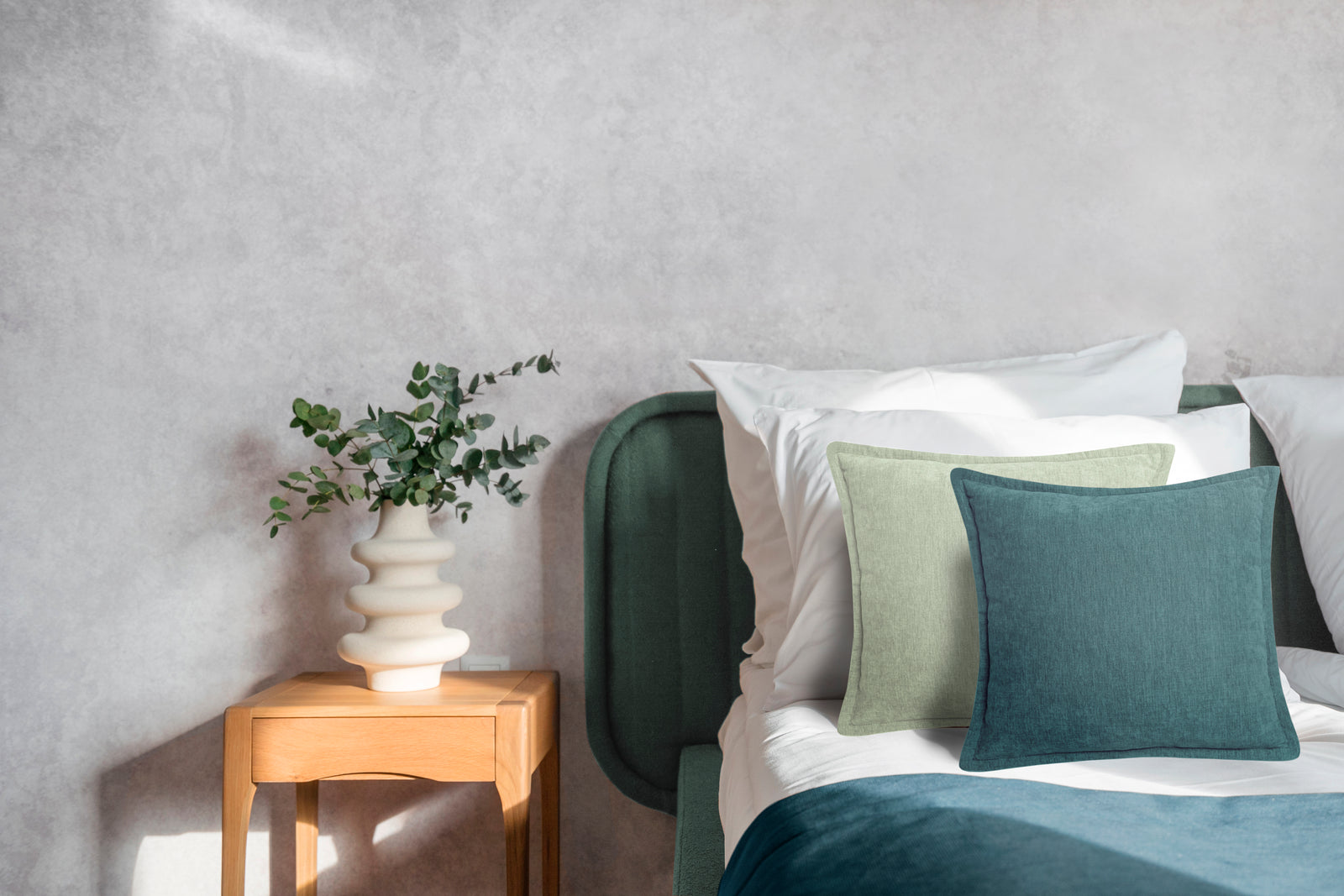 Heckettlane - Sierkussen - Velours Vieux - Insignia Blue
