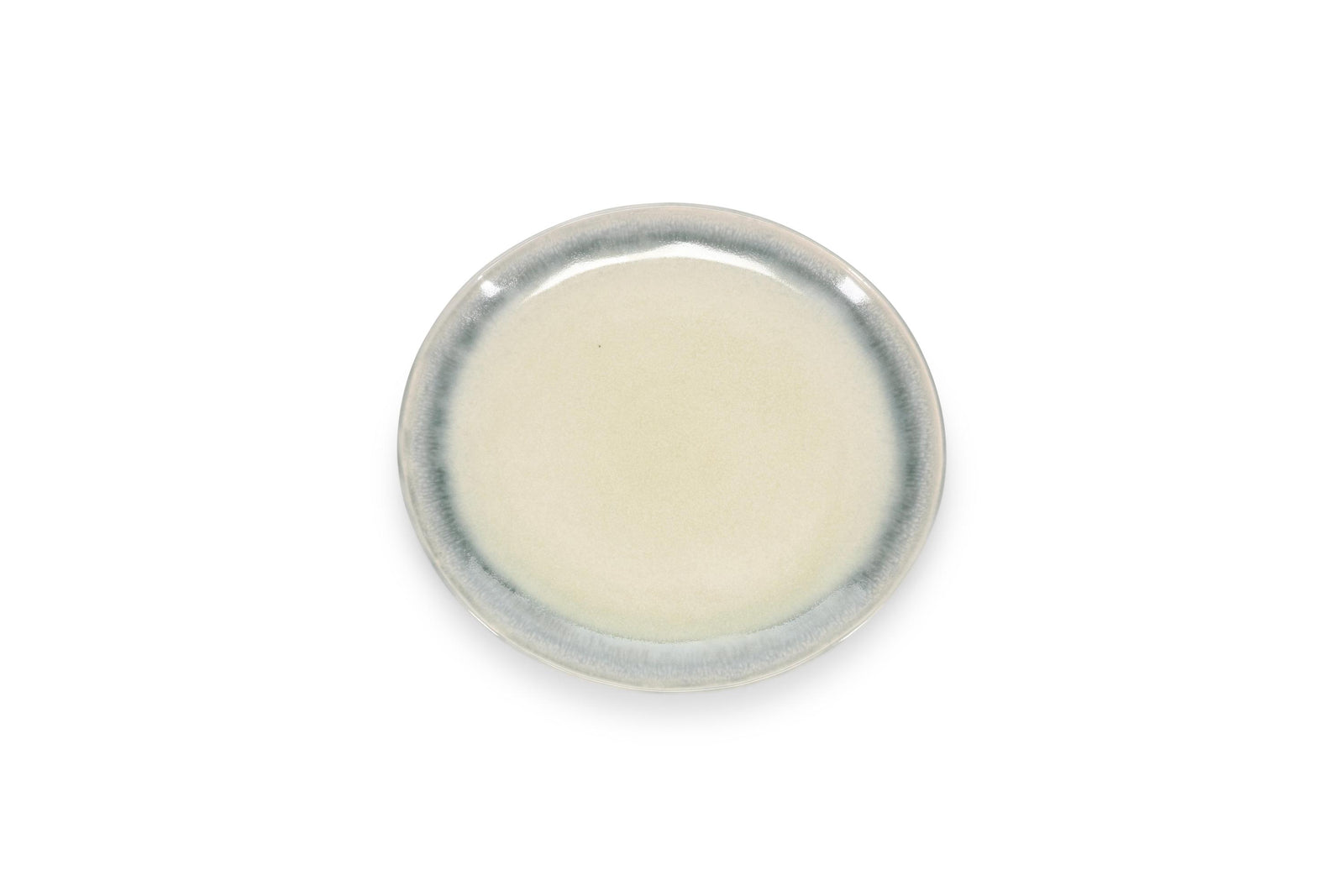 ONA - Assiette plate 22x20cm vert/gris Flint - 1 SET - 4 pièces