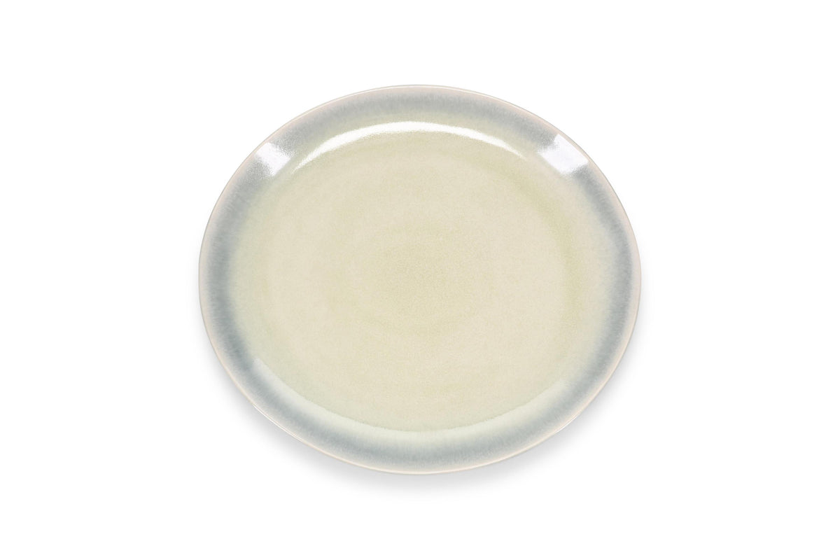 ONA - Assiette plate 28x25cm vert/gris Flint - 1 SET - 4 pièces