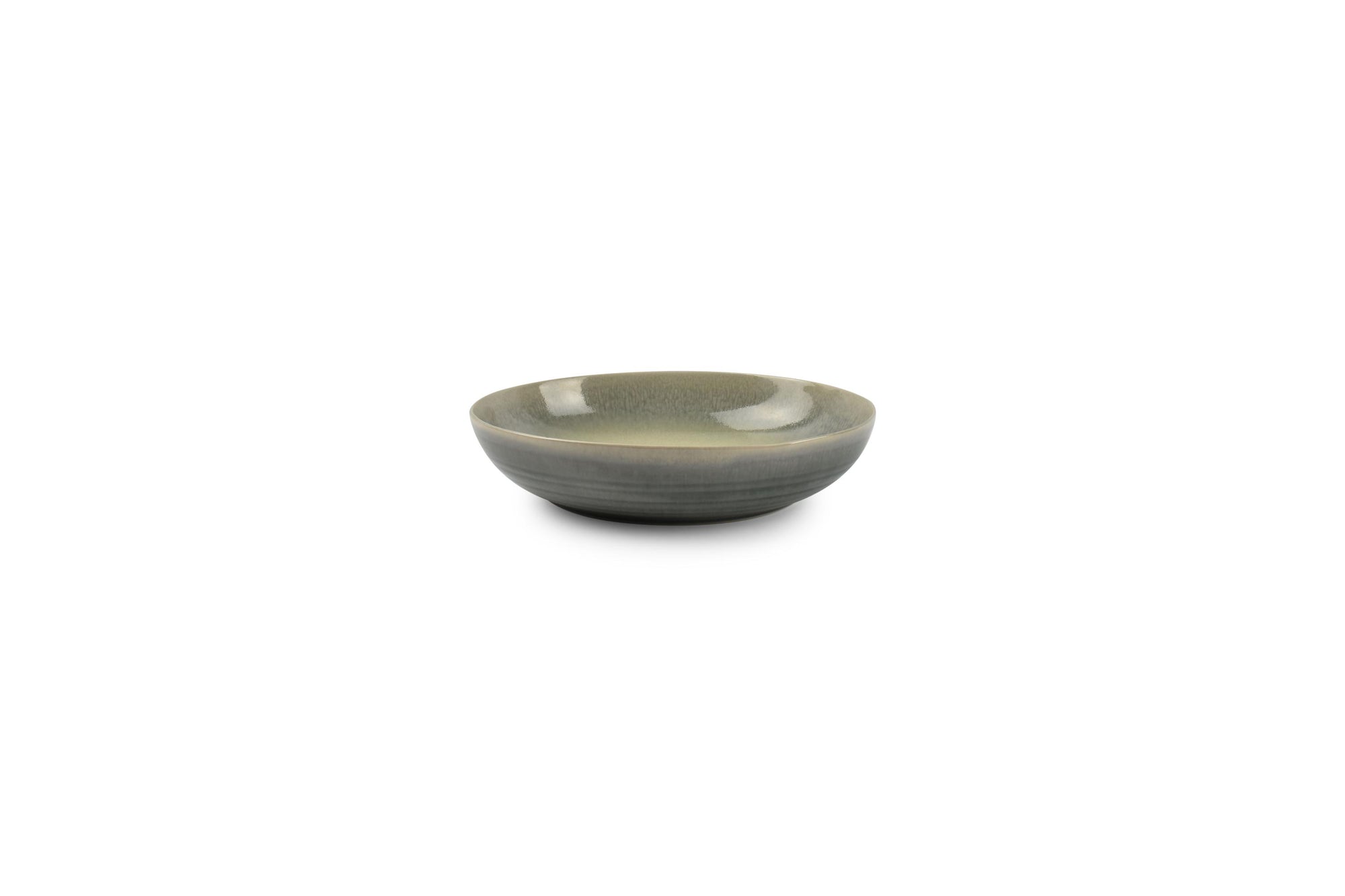 ONA - Diep bord 22x19xH5cm groen/grijs Flint - 1 SET - 2 stuks